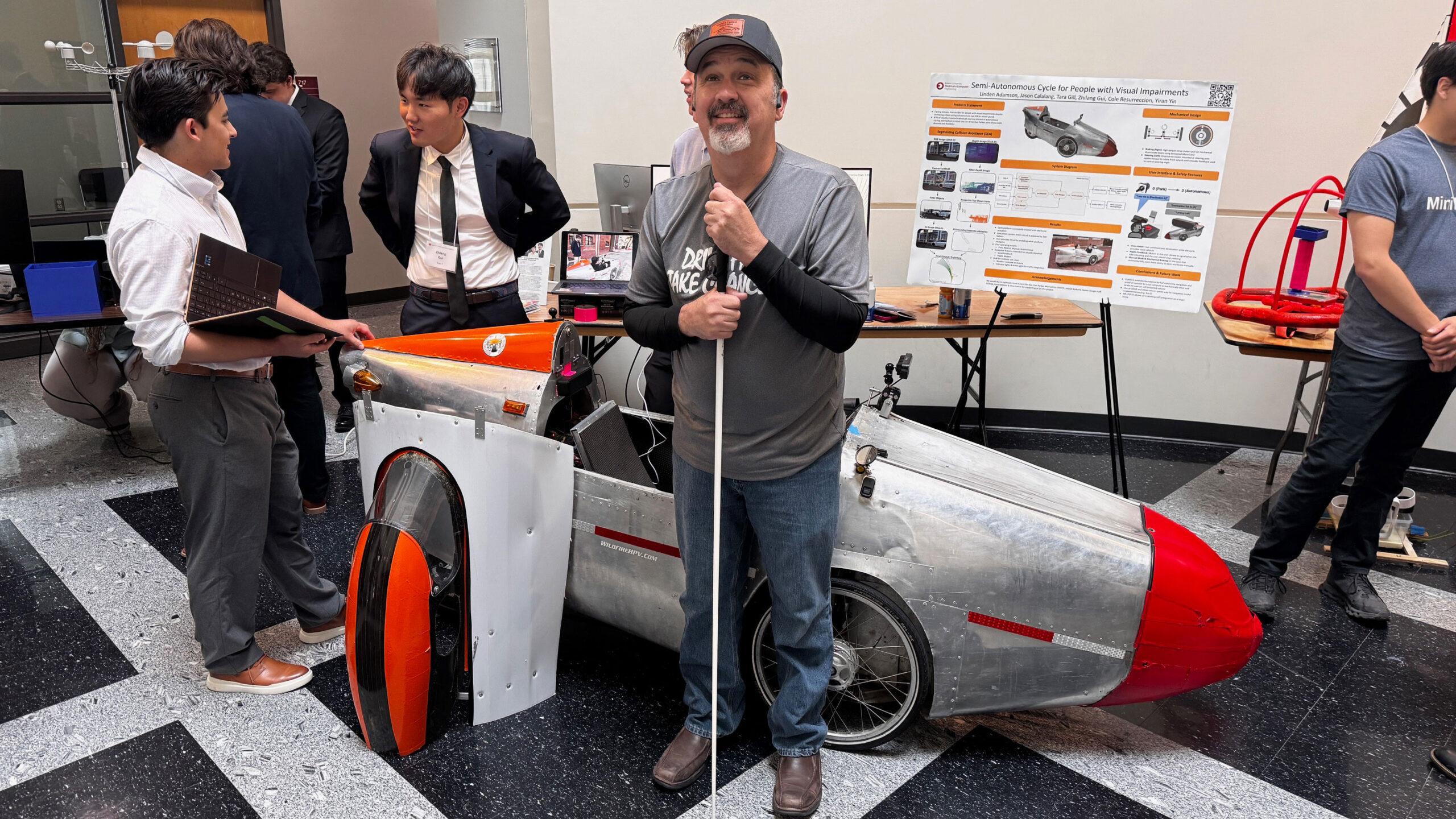 Dan Parker worked with Boston University to develop semi-autonomous bicycles for people with visual impairments.