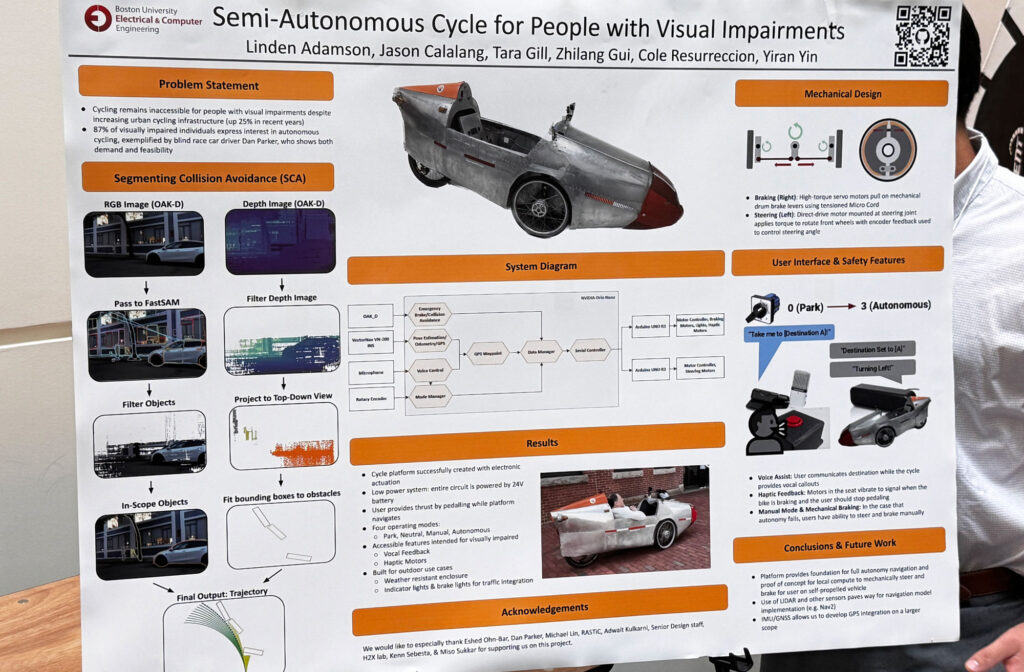 Dan Parker worked with Boston University to develop semi-autonomous bicycles for people with visual impairments.
